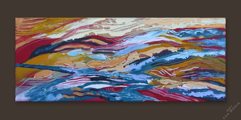 Original Abstract Landscape Painting by Eva van den Hamsvoort