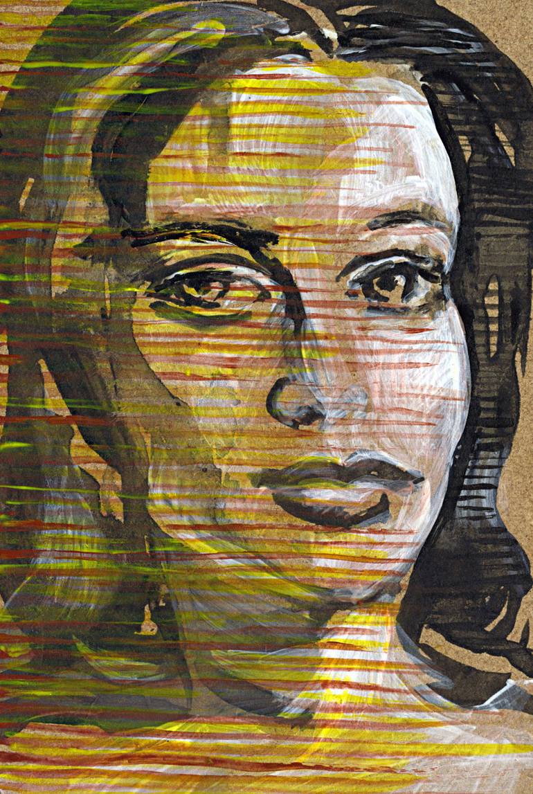 Original Expressionism Portrait Painting by Eva van den Hamsvoort