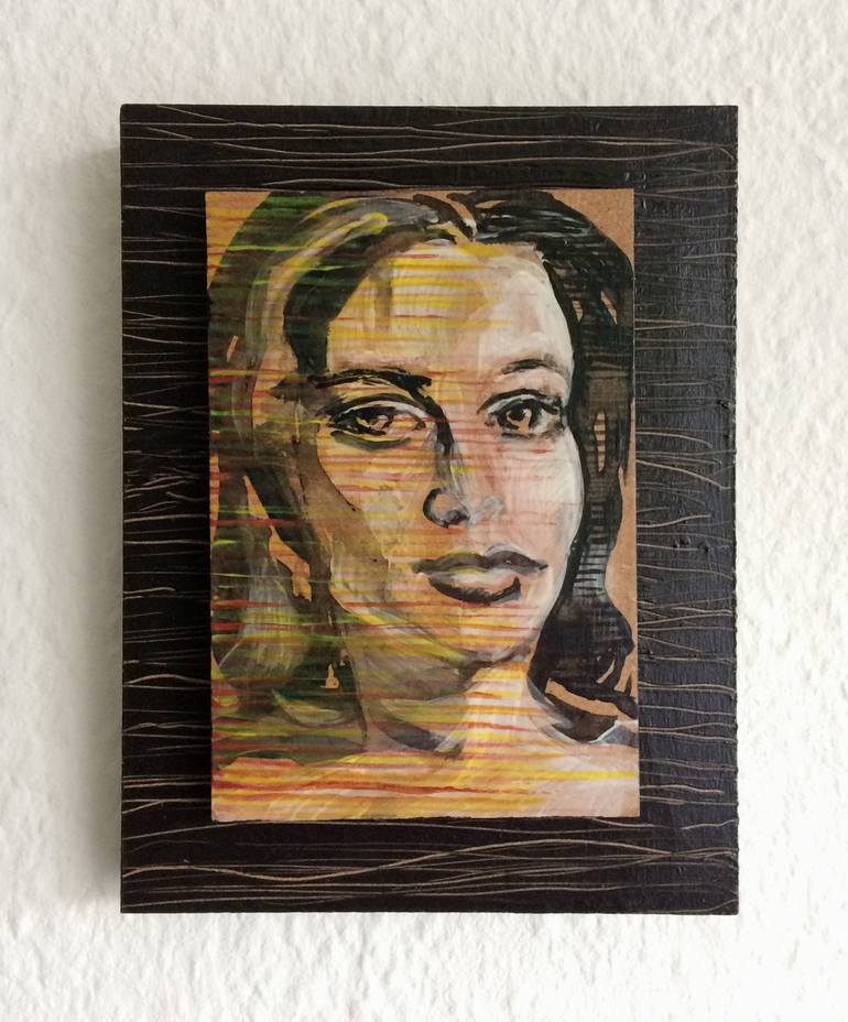 Original Expressionism Portrait Painting by Eva van den Hamsvoort