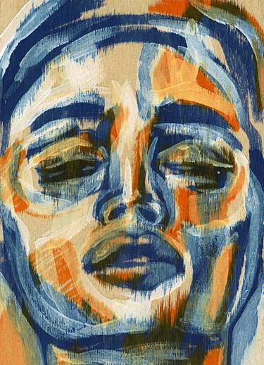 Print of Abstract Expressionism Portrait Paintings by Eva van den Hamsvoort