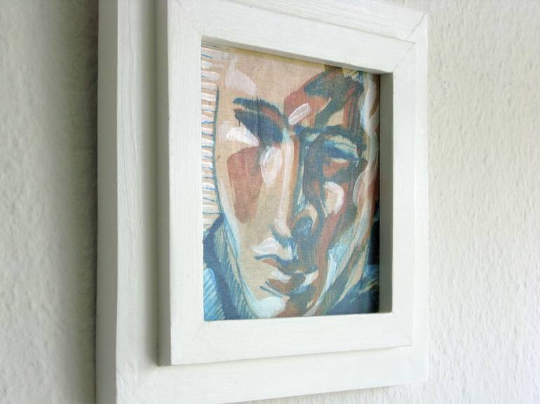 Original Expressionism Portrait Painting by Eva van den Hamsvoort