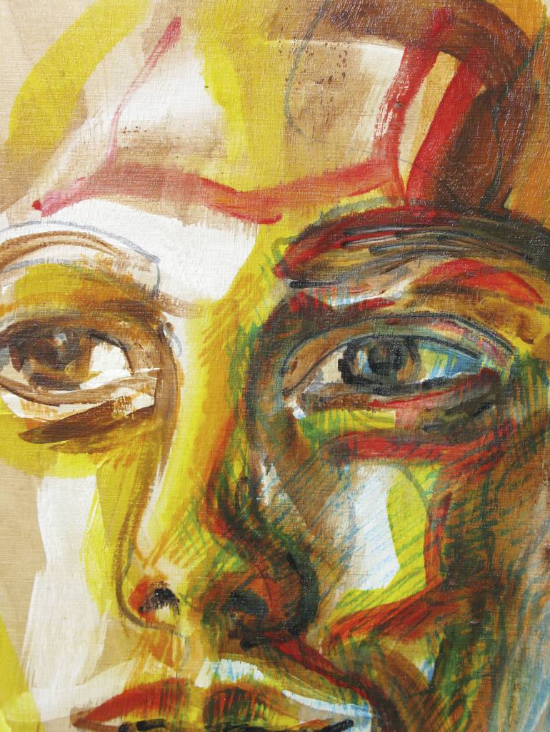 Original Expressionism Portrait Painting by Eva van den Hamsvoort