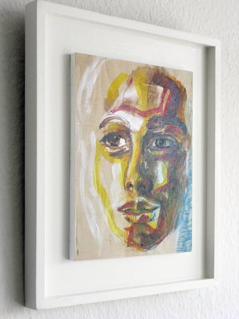 Original Expressionism Portrait Painting by Eva van den Hamsvoort