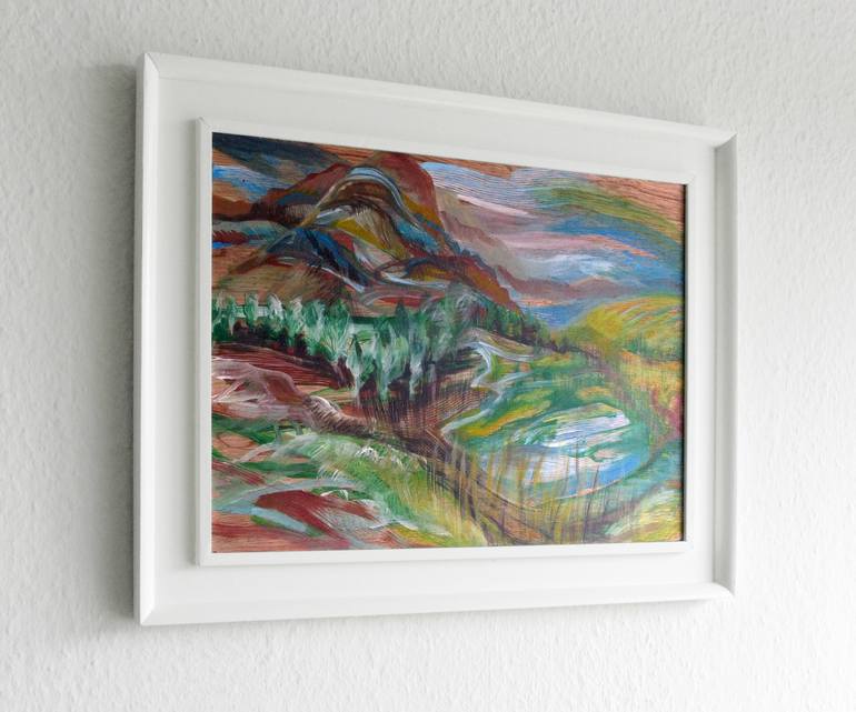 Original Impressionism Landscape Painting by Eva van den Hamsvoort