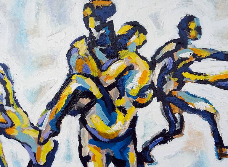 Original Figurative People Painting by Eva van den Hamsvoort