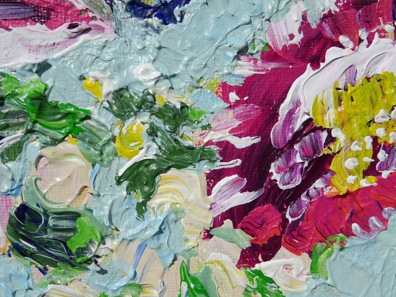 Original Expressionism Floral Painting by Eva van den Hamsvoort