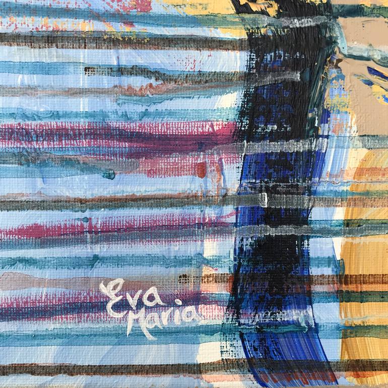 Original Abstract Love Painting by Eva van den Hamsvoort