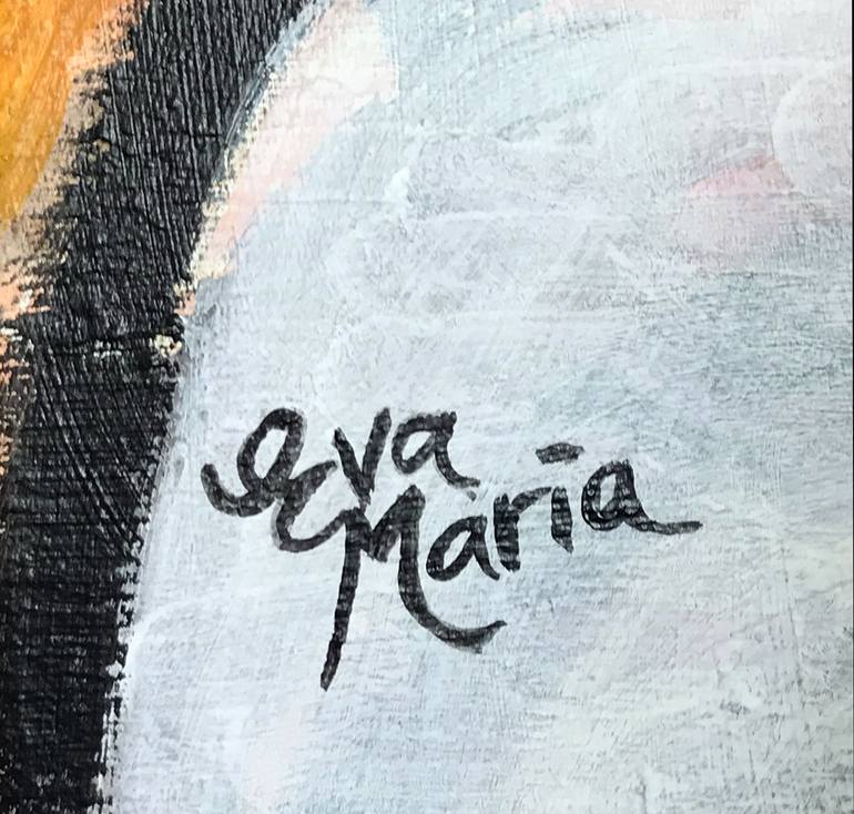 Original Abstract People Painting by Eva Van Den Hamsvoort