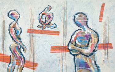Original Abstract Expressionism People Paintings by Eva van den Hamsvoort