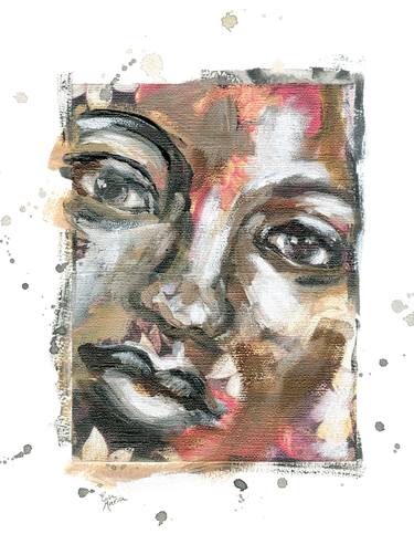 Print of Expressionism Portrait Collage by Eva van den Hamsvoort