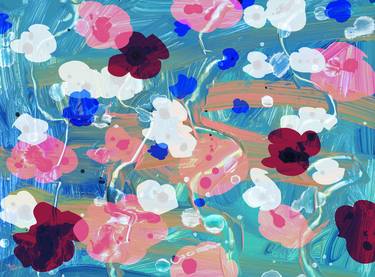 Print of Abstract Floral Mixed Media by Eva van den Hamsvoort