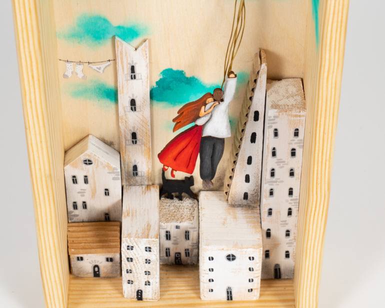 Original Contemporary Fantasy Mixed Media by Sofia Filea