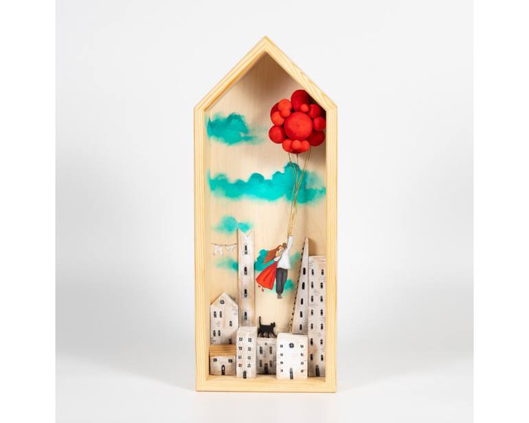 Original Contemporary Fantasy Mixed Media by Sofia Filea