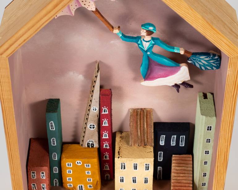 Original Contemporary Fantasy Mixed Media by Sofia Filea