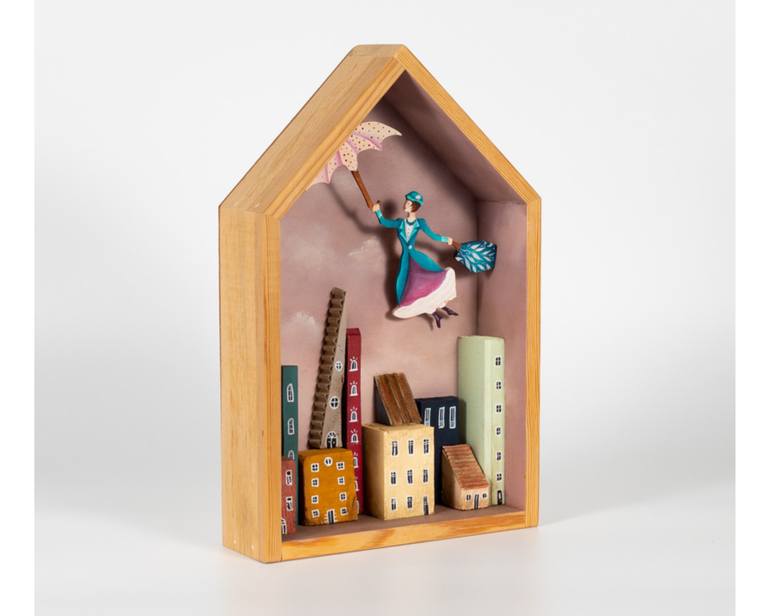 Original Contemporary Fantasy Mixed Media by Sofia Filea