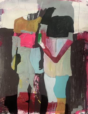 Print of Abstract People Paintings by Amelia Opalinska