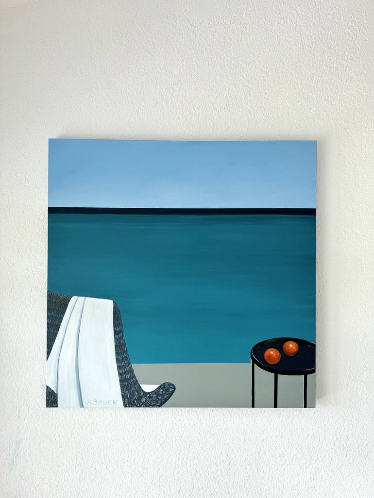 Original Art Deco Beach Painting by Alina Bauer