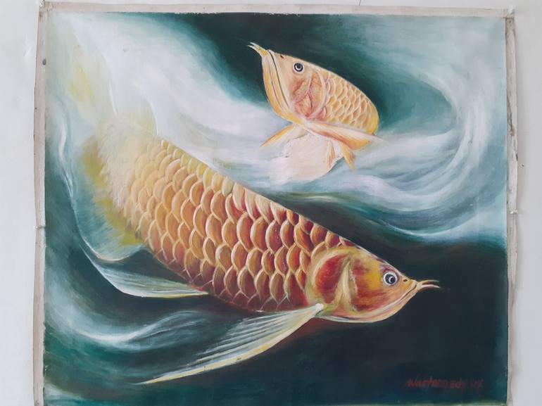 Original Realism Fish Painting by Wartowo Edy