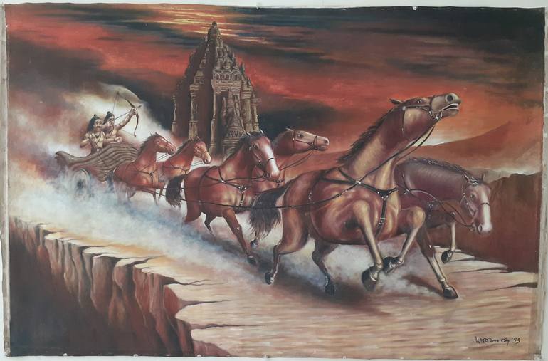 Original Classical mythology Painting by Wartowo Edy