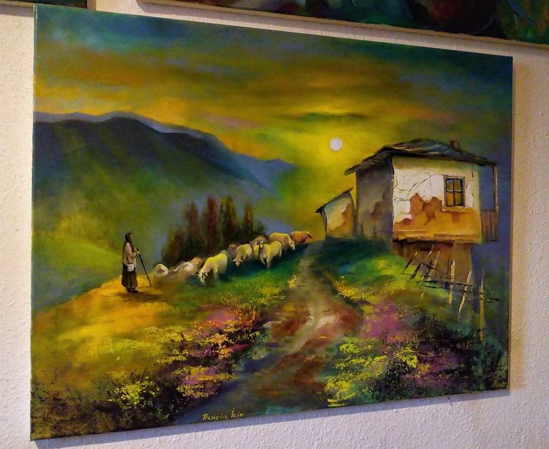 Original Impressionism Landscape Painting by Reneta Isin