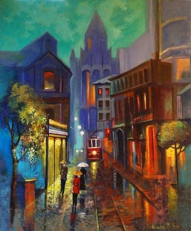 Original Expressionism Architecture Paintings by Reneta Isin