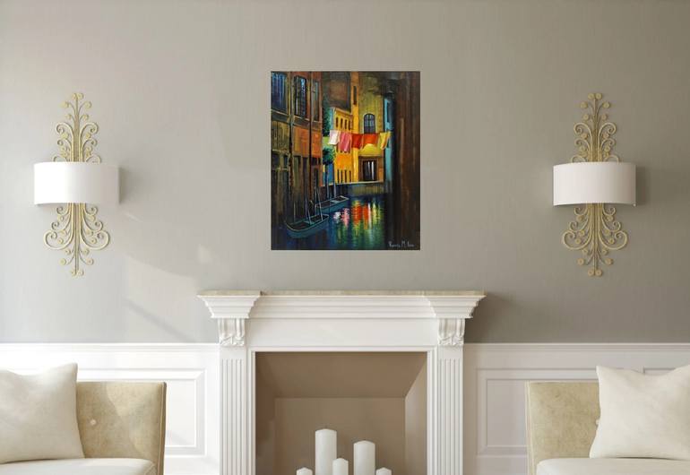 Original Contemporary Cities Painting by Reneta Isin