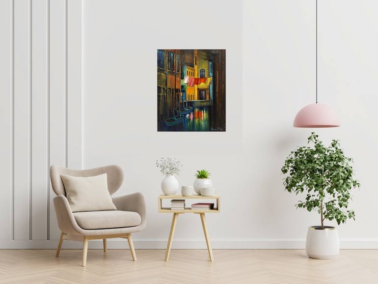 Original Contemporary Cities Painting by Reneta Isin