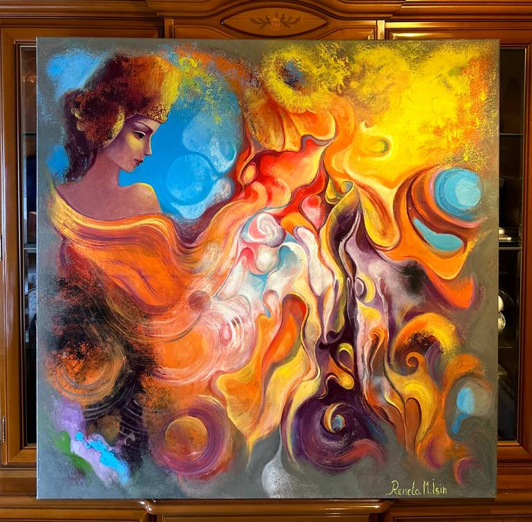 Original Abstract Expressionism Health & Beauty Painting by Reneta Isin