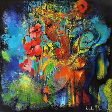 Original Abstract Expressionism Classical mythology Paintings by Reneta Isin