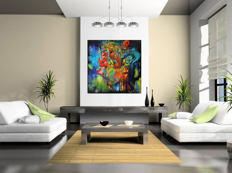 Original Abstract Expressionism Classical mythology Painting by Reneta Isin