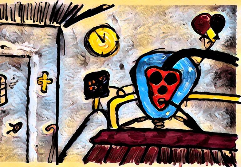 Original Abstract Expressionism Health & Beauty Mixed Media by Chistopher Posler