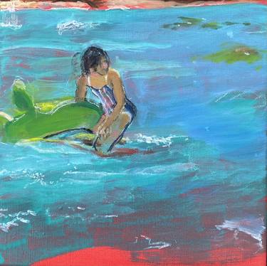 Original Figurative Beach Paintings by Caroline Lasnier