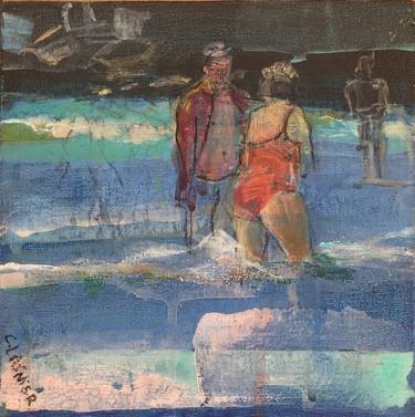 Original Figurative Beach Paintings by Caroline Lasnier