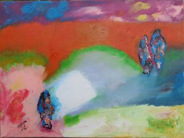 Original Art Deco Abstract Painting by Hesham Elgamal