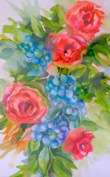 Original Expressionism Floral Painting by Nevet Montgomery