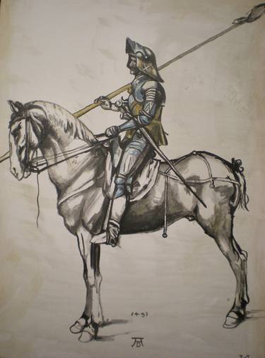 Original Illustration Horse Painting by Karl Horeis