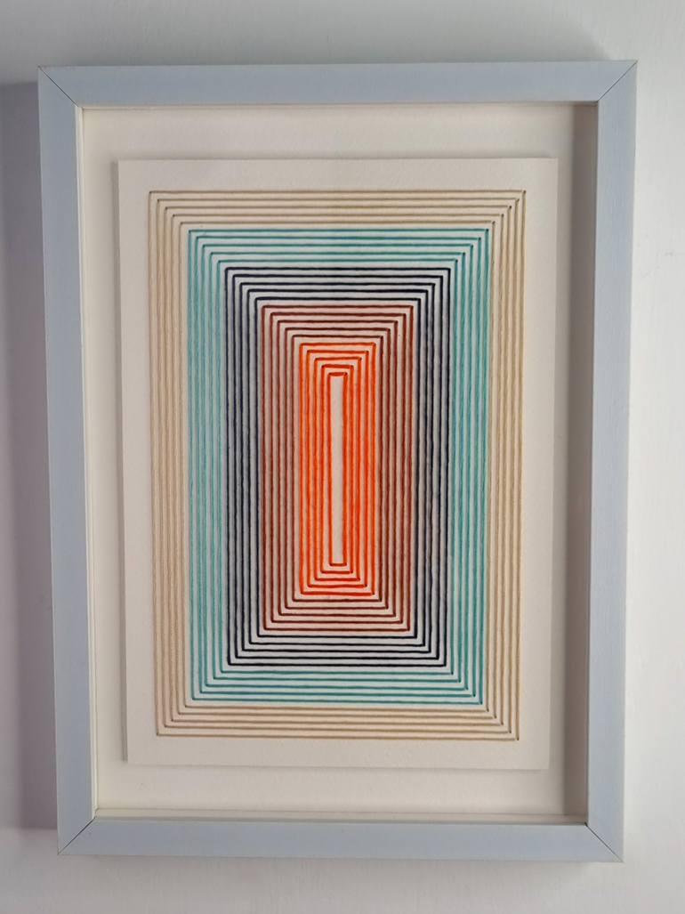 Original Conceptual Geometric Mixed Media by Pooja Singh