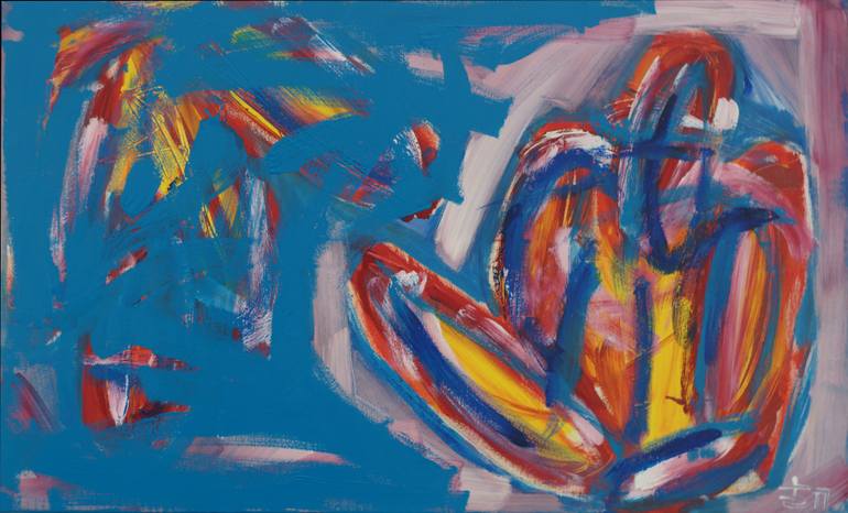 Original Abstract Expressionism Abstract Painting by Boris Pilyov