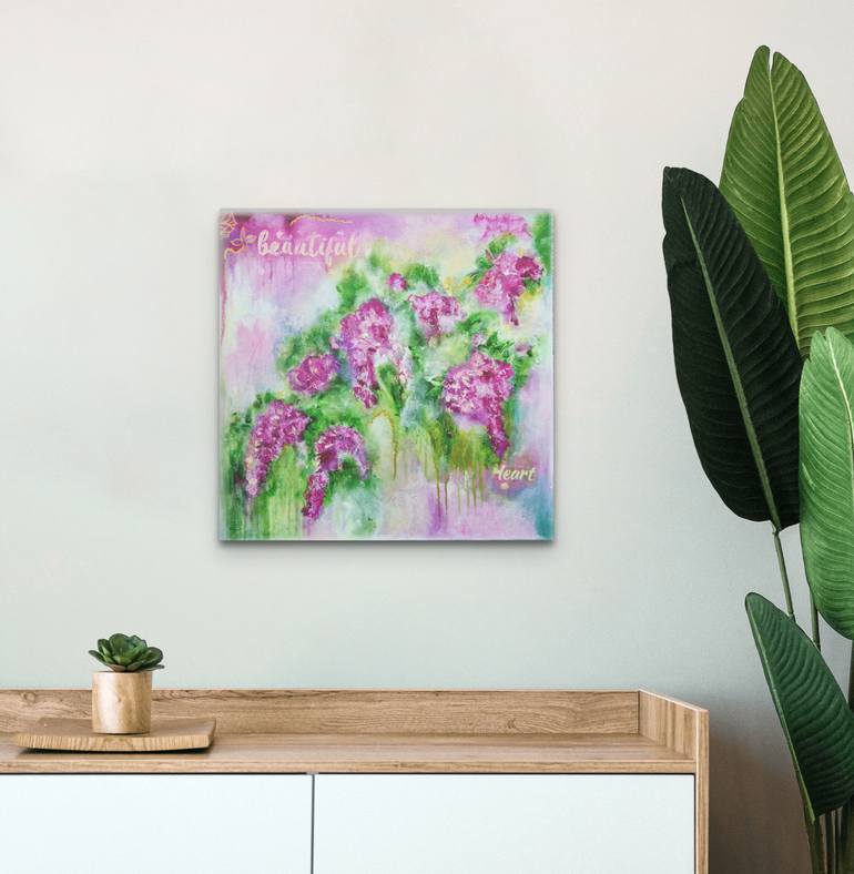 Original Abstract Floral Painting by Irina Morisch