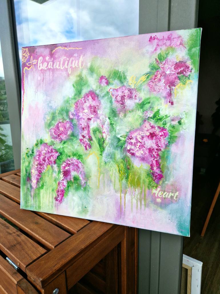 Original Abstract Floral Painting by Irina Morisch