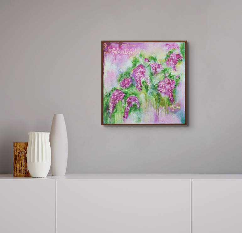 Original Abstract Floral Painting by Irina Morisch