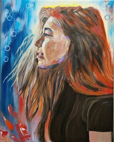 woman oil portrait "Awareness" thumb