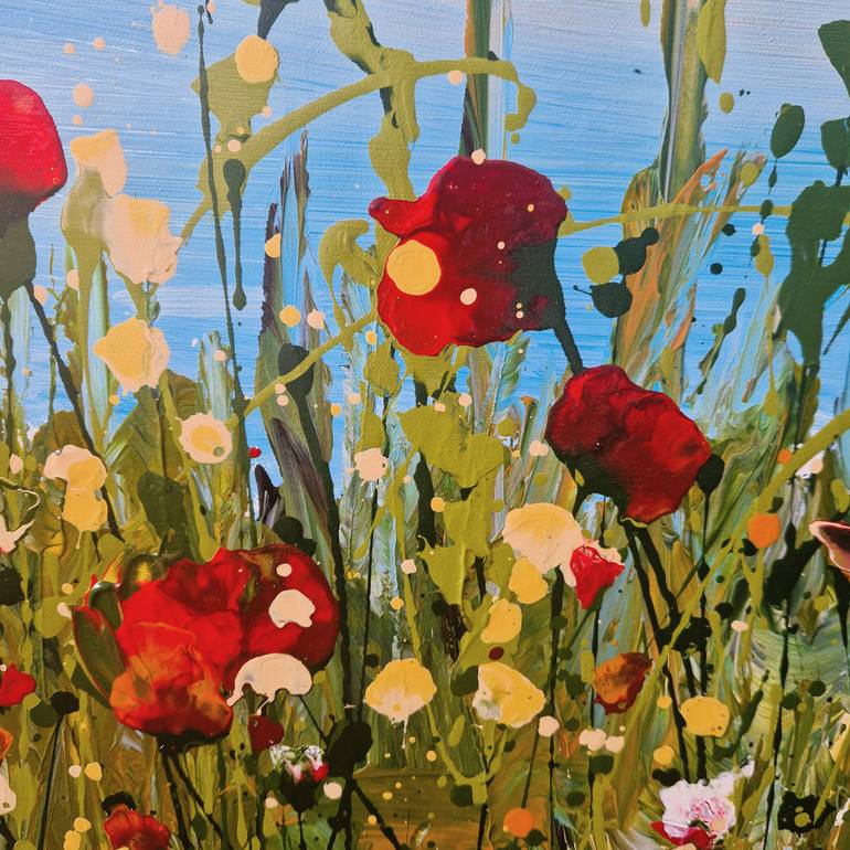 Original Abstract Expressionism Floral Painting by Irina Morisch