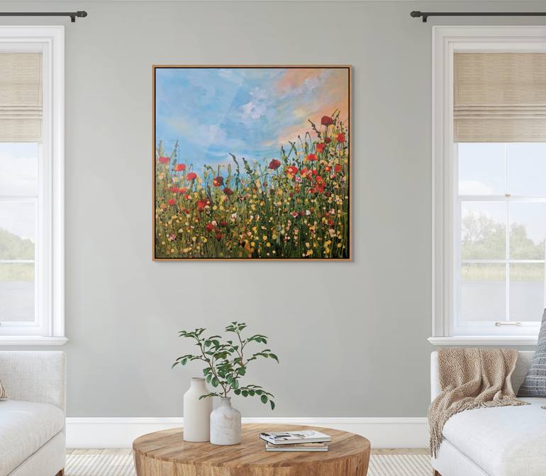 Original Abstract Expressionism Floral Painting by Irina Morisch