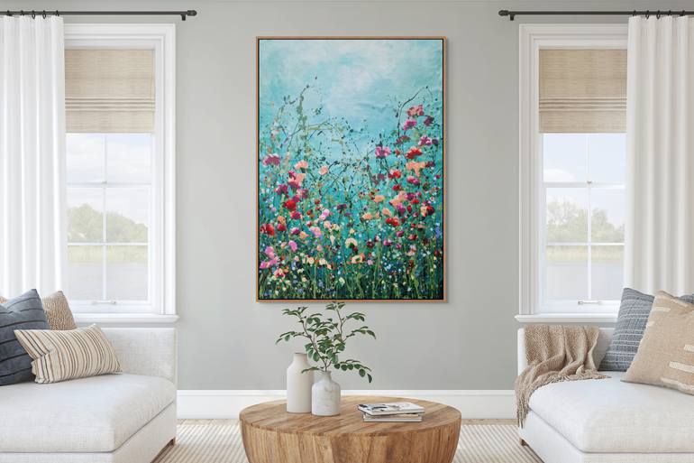 Original Abstract Expressionism Floral Painting by Irina Morisch