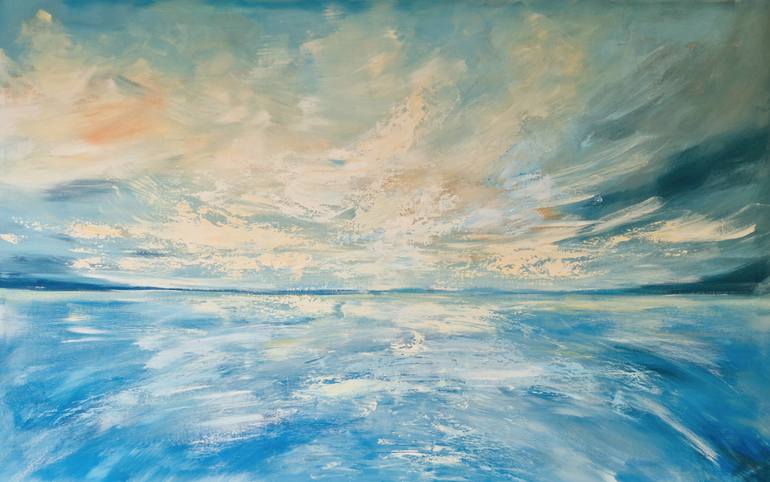 Original Abstract Seascape Painting by Irina Morisch