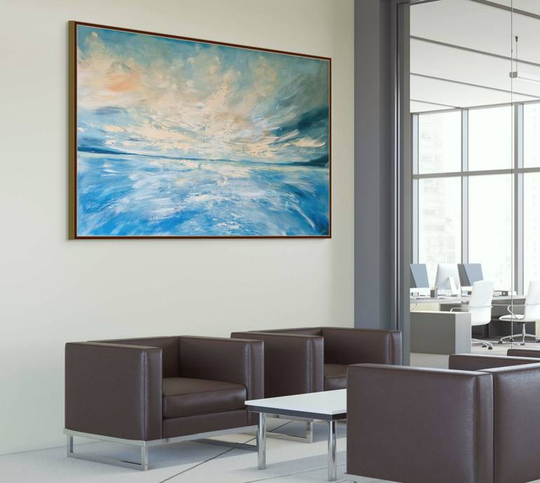 Original Abstract Seascape Painting by Irina Morisch