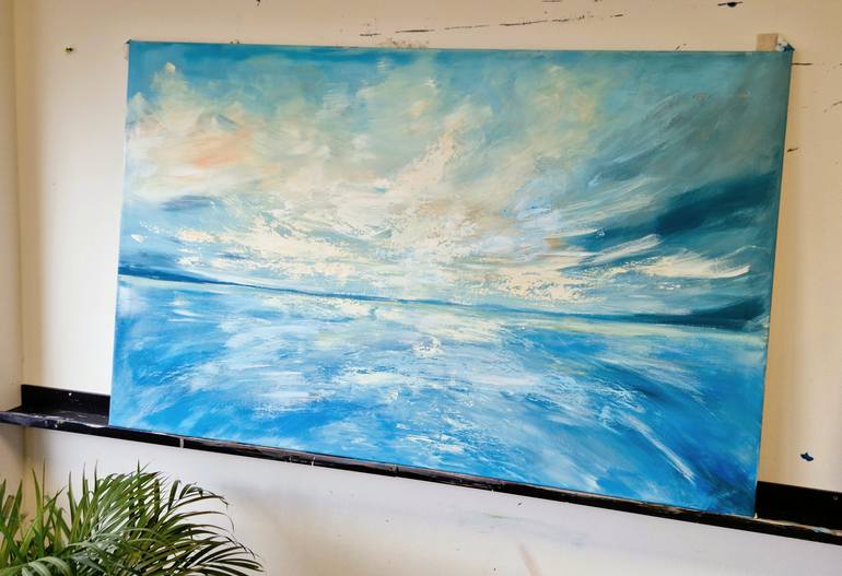 Original Abstract Seascape Painting by Irina Morisch