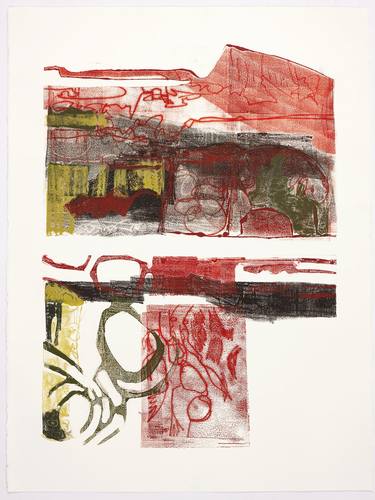 Original Abstract Expressionism Abstract Printmaking by Leni Paquet-Morante