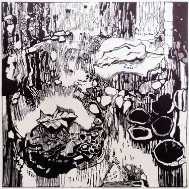 Original Abstract Landscape Printmaking by Leni Paquet-Morante
